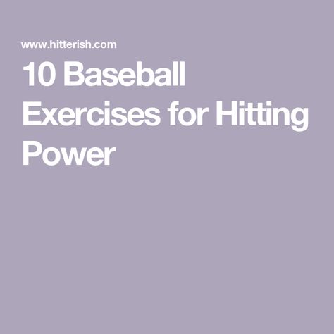 10 Baseball Exercises for Hitting Power Baseball Weight Training, Baseball Exercises Training, Workouts For Baseball Players, Baseball Strength Training For Kids, Baseball Workouts For Kids, Baseball Mobility, Baseball Strength Training, Advanced Core Exercises, How To Build Strength