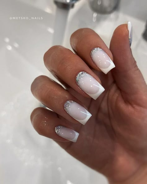 Milk White French Tip Nails, Milk French Nails, Milk Nails Design, French White Nails, Milk White Nails, Milk Nails, Kylie Nails, White French Nails, Gel Nails French