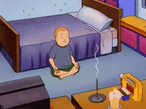 Bobby Meditating - King Of The Hill GIF - KingOfTheHill BobbyHIll Bobby - Discover & Share GIFs A Cartoon