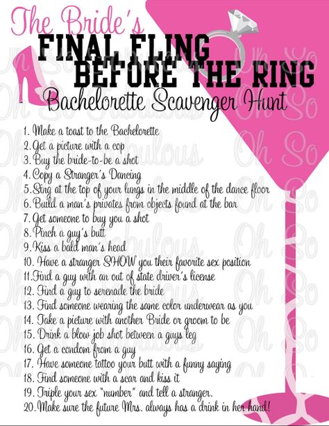 Crazy Bachelorette Party, Bachelorette Party Scavenger Hunt, Party Scavenger Hunt, Bachelorette Scavenger Hunt, Best Friend Wedding, Bachelorette Party Games, Bachelorette Weekend, Sister Wedding, Here Comes The Bride