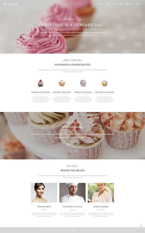 The possibilities are endless with Bridge WordPress theme! This Cupcake demo is a great choice for showcasing your pastry shop or bakery.   #wordpress #theme #layout #design #webdesign #bakery #food #delicious #cake #bread #pastry #cakeshop #chocolate Website Branding Design, Savory Cupcakes, Bakery Website, Bread Pastry, Cupcake Day, Chocolate Cake Designs, Bakery Food, Bread Shop, Cake Bread