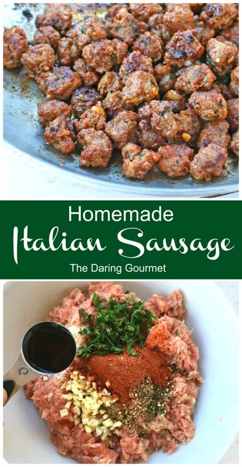 Homemade Italian Sausage Italian Sausage Recipe, Homemade Italian Sausage, Sausage Making Recipes, Homemade Breakfast Sausage, Homemade Sausage Recipes, Sausage Seasoning, Italian Sausage Recipes, Sausage Making, Sausage Recipe