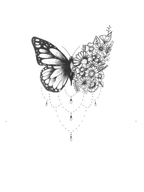 Taurus Zodiac Tattoo, Vine Tattoo Ideas, Neck Tattoo Cover Up, Back Of Neck Tattoos For Women, Butterfly Tats, Flower Neck Tattoo, Butterfly Neck Tattoo, Mandela Tattoo, Butterfly With Flowers