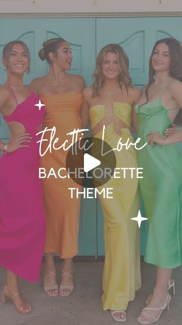 Bridal & Wedding Inspo🤍 on Instagram: "✨SAVE this for your future wedding planning & inspiration!  💍2024 Bachelorette Party Themes part twenty four - Electric Love⚡️  👉🏼FOLLOW & check out @bridetobe.boulevard for more!  Custom Bach Cups available @sassyandcodesigns ⚡️  🤍All images saved on our Pinterest Board (🔗 in b!o)! • • • • • #weddinginspo #weddinginspiration #weddingtips #weddingtrends #bridetobe #2024bride #2024wedding #bacheloretteparty #bachelorettepartyideas #bacheloretteweekend #bachelorettepartytheme #bachparty #brideinspiration #weddingplanning  [ wedding trends, wedding planning, bride to be, 2024 bride, wedding themes, bachelorette party themes, bach party decor, bachelorette weekend ideas, 2024 wedding ]" Bach Party Themes Miami, Electric Love Bachelorette Outfit, Electric Love Bachelorette Party, Electric Love Bachelorette Theme, 2024 Bachelorette Trends, Bach Cups, Colorful Bachelorette Party Outfits, Electric Love Bachelorette, Scottsdale Bachelorette Party Theme