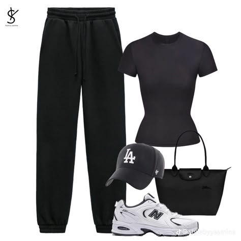 530 New Balance, School Outfits Summer, Picture Day Outfits, Gymwear Outfits, Longchamp Bag, Fitness Wear Outfits, Outfit Layout, Causal Outfits, Balance Sneakers