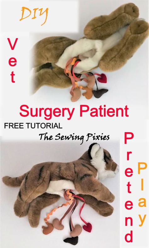 Vet Surgery, Stuffy Toys, Tooth Fairy Pillow Pattern, Felt Games, Felt Toys Diy, Toddler Sewing Patterns, Felt Toys Patterns, Amazing Crafts, Kids Sewing