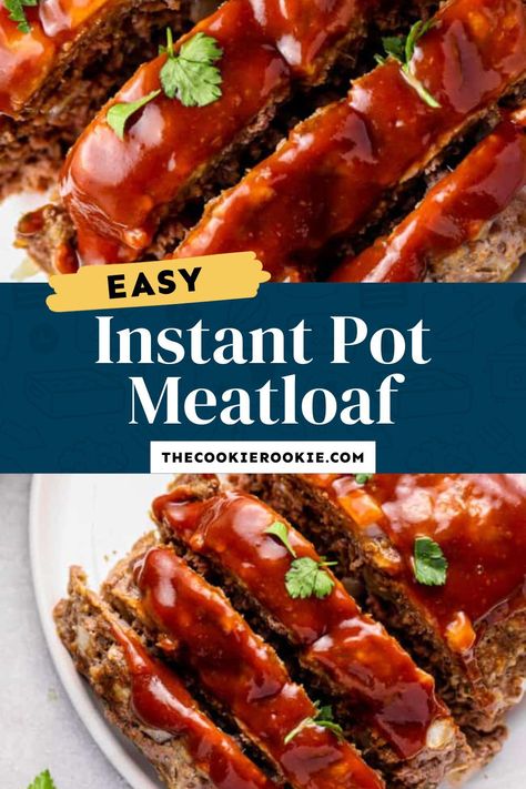 Cook up the most delicious and juicy meatloaf in less time using your Instant Pot. Made from scratch and glazed with a seasoned ketchup, this comfort food classic is ready to serve in less than an hour. This is a must make! This Instant Pot meatloaf recipe is ready in way less time compared to traditional oven baking, and it’s just as easy! Super juicy and tender, this homemade beef meatloaf is perfectly seasoned, and the ketchup glaze is a must! Pressure Cooker Meatloaf, Juicy Meatloaf, Instant Pot Meatloaf, Beef Recipe Instant Pot, Beef Meatloaf, How To Cook Meatloaf, Easy Meatloaf, Healthy Instant Pot Recipes, Friend Challenges