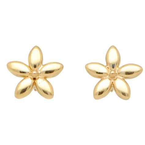 Gold Earrings Models, Gold For Sale, Flower Stud Earrings, Jewelry Essentials, Flower Stud, Sweet Fragrances, Flower Tops, Gold Flower, Flower Earrings Studs