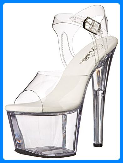 Pleaser Damen Sky-308VL Offene Sandalen, Transparent (Clr/Clr), 43 EU - Sandalen für frauen (*Partner-Link) Clear Heel Shoes, 7 Inch Heels, Ballet Boots, Pleaser Heels, Pleaser Shoes, Perfect Heels, Beautiful High Heels, Spike Heels, Clear Heels