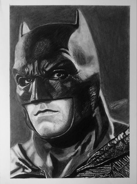 Batman Realistic Drawing, Dc Drawings, Batman Ben Affleck, Batman Portrait, Batman Things, Batman Sketch, Ben Affleck Batman, Dinosaur Sketch, Batman Drawing