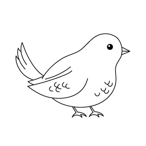 Coloring book outlined bird cute baby sp... | Premium Vector Sparrow Outline, Baby Sparrow, Bird Outline, Bird Cute, Comic Text, Book Outline, Comic Font, Bird Drawing, Retro Text