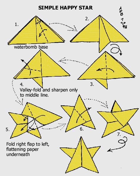 Risultato della ricerca immagini di Google per http://www.net4tv.com/voice/graphics/Origami_star.gif Origami Star Instructions, Origami Stella, Easy Origami Star, Origami Christmas Ornament, 3d Paper Star, Origami Diagrams, Tutorial Origami, Origami Star, Alcohol Ink Crafts