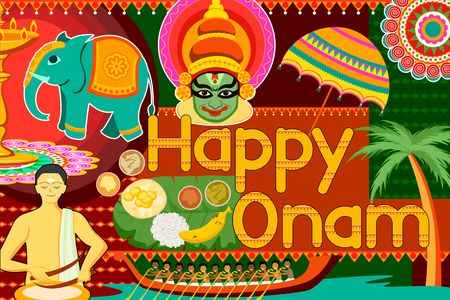 Happy Onam Festival Vector. Royalty Free SVG, Cliparts, Vectors, And Stock Illustration. Image 84640841. Onam Decoration, Onam Wishes In Malayalam, Onam Wishes Images, Happy Onam Wishes, Onam Wishes, Diy Crafts For School, Wallpaper Whatsapp, Onam Celebration, Onam Festival