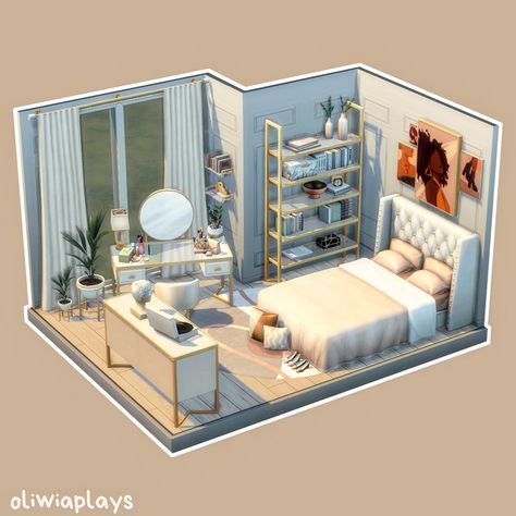 Sim4 Room Ideas, Sims Room Ideas No Cc, Sims Master Room, Sims Bedroom No Cc, The Sims 4 Bedroom Master Suite, Sims 4 Decor Ideas Base Game, Sims Bedroom Ideas Base Game, Sims Room Ideas Bedrooms, Sims 4 Room Ideas Base Game