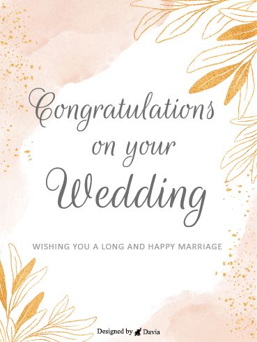 Congrats For Wedding Wishes, Kartu Ucapan Happy Wedding Card, Congratulations Card For Wedding, Wedding Wish Card, Ucapan Happy Wedding Card, Happy Marriage Life Wishes, Ucapan Wedding, Nikkah Quotes, Happy Wedding Quotes