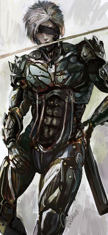 Raider Metal Gear, Raiden Fanart, Raiden Mgr, Metal Gear 3, Raiden Metal Gear, Metal Meme, Metal Gear Series, Sigil Tattoo, Metal Gear Rising