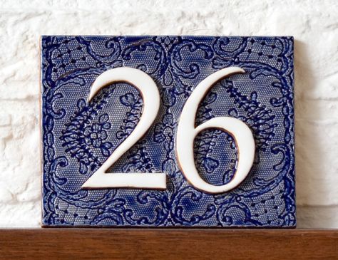 Pottery House Numbers, House Number Plate, House Number Plates, Ceramic House Numbers, Home Number, Beginner Pottery, Pottery Houses, Diy Ceramic, Fabric Hearts