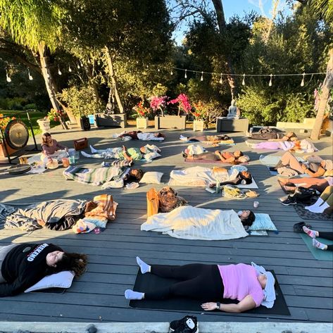 Last night @loveandalchemy_ put on a beautiful sound bath with pranayama 💜💆🏽‍♀️ >> Sound baths can be an incredibly beneficial wellness practice and the perfect introduction to meditation or a companion to an existing practice 🌷🎶 >> Join us every Tuesday night this month to experience the magic 🫶🏼🪷 #soundbath #pranayama #wellness #outdoor #themaliburetreat Sound Bath Aesthetic, Sound Baths, Bath Aesthetic, Outdoor Aesthetic, Sound Bath, Every Tuesday, Sound Healing, Pranayama, Yoga Studio