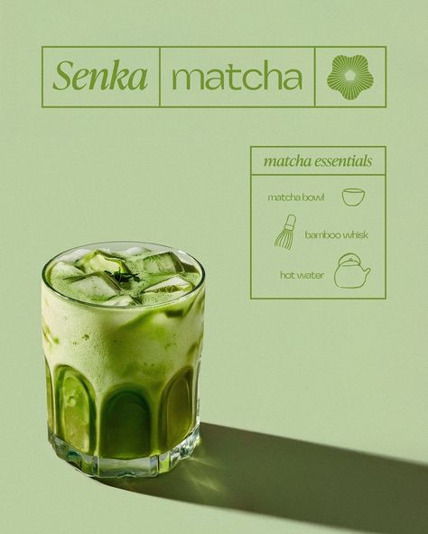 matcha • Instagram Botanical Restaurant, Writer Branding, Matcha Theme, Matcha Business, Matcha Branding, Brand Layout, Graphic Designer Branding, Matcha Cafe, Matcha Coffee