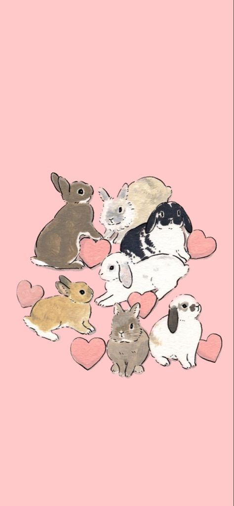 Pink Bunny Wallpaper, Bunny Wallpaper Aesthetic, Winter Bunny Wallpaper, Christmas Bunny Wallpaper, Blue Rabbit Wallpaper, Not Wallpaper, Rabbit Wallpaper, Shoe Poster, Bunny Mom