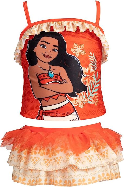 Amazon.com: Disney Moana Girls Tankini Top and Skirt Toddler to Big Kid : Clothing, Shoes & Jewelry Disney Princess Swimsuit, Stylish Bathing Suits, Disney Princess Toddler, Skirt Swimsuit, Disney Moana, Tankini Swimsuit Top, Stylish Skirts, Swimwear Sets, Bathing Suit Top