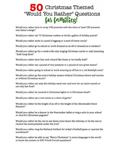 Funny Christmas Party Invitations, Funny Christmas Games, Rather Questions, Would You Rather Questions, Game To Play, Christmas Party Themes, Christmas Dinner Table, Christmas School, 50 Christmas