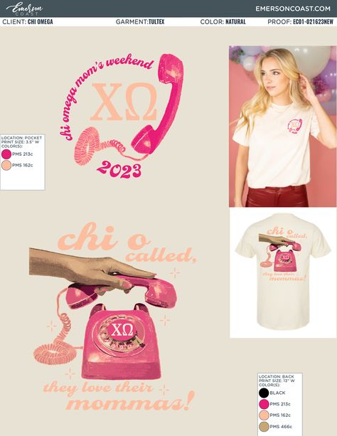 Get this for your sorority! 1) Click the pin 2) Click “customize me” on our site 3) Get a proof! | Custom Sorority Designs | Custom Sorority Apparel | Sorority Tee | Greek T-shirts  | Chi Omega | Chi O | XO | Sorority Parents Weekend | Sorority Mom's Day | Chi O Called, they love their mommas! Moms Day Sorority Shirt, Sorority Moms Day Shirts, Moms Day Sorority, Moms Weekend Sorority, Chi Omega Shirts Design, Sorority Moms Day, Parents Weekend Sorority, Moms Weekend Shirts, Sorority Parents Weekend