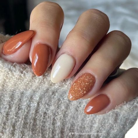 Simple Fall Nails, Pretty Nail Colors, Fall Gel Nails, Cute Nails For Fall, Cute Gel Nails, Thanksgiving Nails, Short Acrylic Nails Designs, Fall Nail Colors, Orange Nails