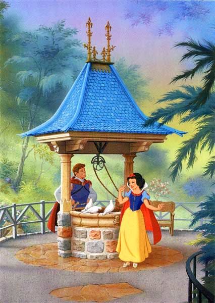 Snow White Wishing Well, Snow White And Prince, Snow White 1937, Vintage Snow White, Snow White Seven Dwarfs, Sette Nani, Snow White Disney, Images Disney, Disney Home Decor