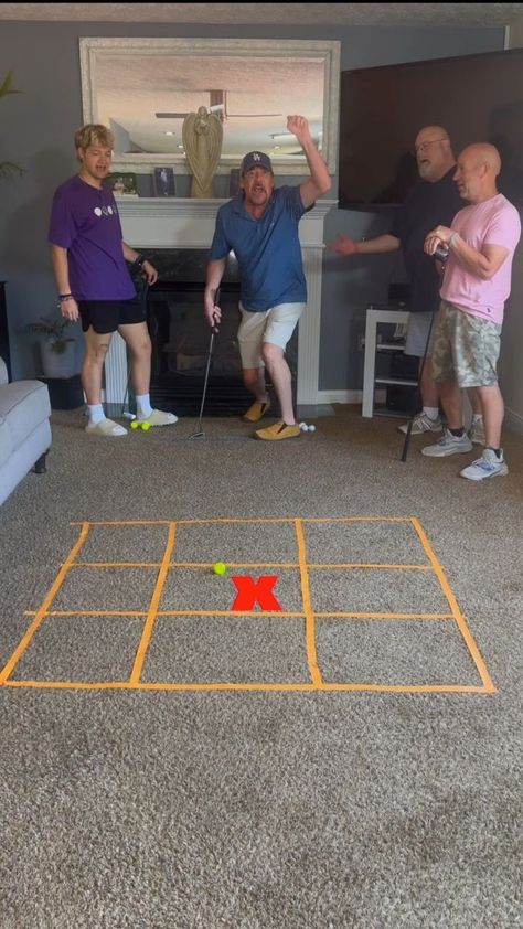 Golf Tic Tac Toe, Diy Golf Game, Golf Games For Party, Golf Themed Games, Golf Activities For Kids, Golf Party Games Adults, Fun Golf Games, Tic Tac Game, Golf Tournament Games