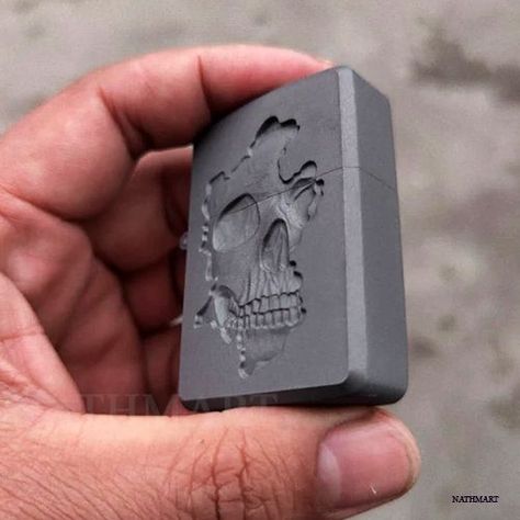 "Handcrafted Titanium Skull Lighter Shell - Unique Gothic Design - Durable and Stylish" Zippo Lighter Custom, Zippo Collection, Skull Light, Colombo Sri Lanka, Cool Lighters, Gothic Design, Zippo Lighter, Edc Tools, Art Inspo