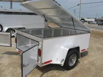 Custom All-Aluminum Trailers, Truck Bodies, Boxes For Sale | Alum-line Small Cargo Trailers, Vw Beetle Accessories, Camping Gear Trailer, Aluminum Truck Beds, Homemade Trailer, Work Trailer, Trailer Dolly, Custom Camper Vans, Cargo Trailer Conversion