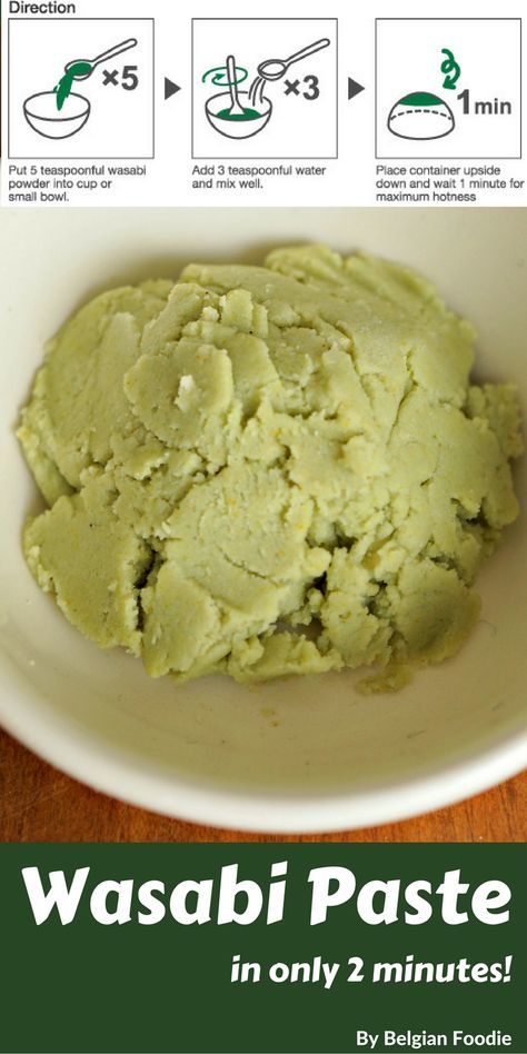 Make Wasabi Paste in 2 minutes!  So easy and tasty! #wasabi #DIY #easyrecipes Yay Recipes, Wasabi Recipes, Wasabi Sauce, Sushi Recipes Homemade, Asian Meals, Chinese Foods, Sides Dishes, Basic Chinese, Sushi Dishes