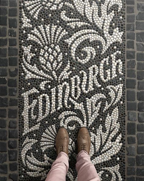 Mosaic Typography, Edward Aesthetic, Tile Typography, Podcast Background, Inspirational Typography, Communication Art, Mosaic Flooring, Grid Design, Design Sponge