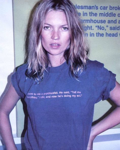 kate moss enthusiast on Instagram: “went to a psychiatrist. he said "tell me everything." I did and now he's doing my act. Kate by Richard Prince, 2000” Kate Mess, Richard Prince, Kate Moss 90s, Kate Moss Style, Craig Mcdean, Queen Kate, Miss Moss, Aurelie Bidermann, Ella Moss