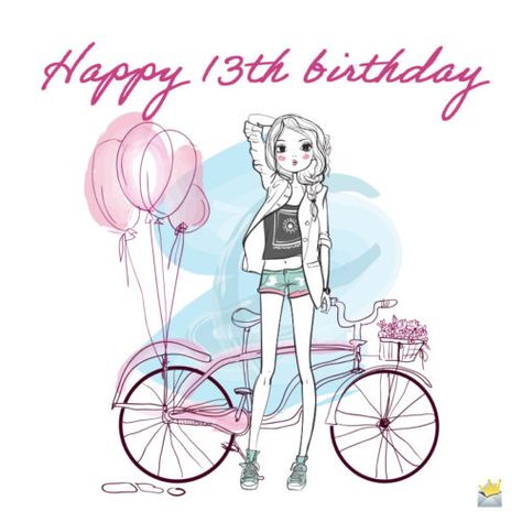 Happy 13 Birthday To My Niece, Happy Birthday Teen Girl, Happy Birthday 13 Girl, Happy 13th Birthday Girl, Happy Birthday 13, 13th Birthday Wishes, Tattoo 2022, Birthday Wishes Girl, 13 Birthday