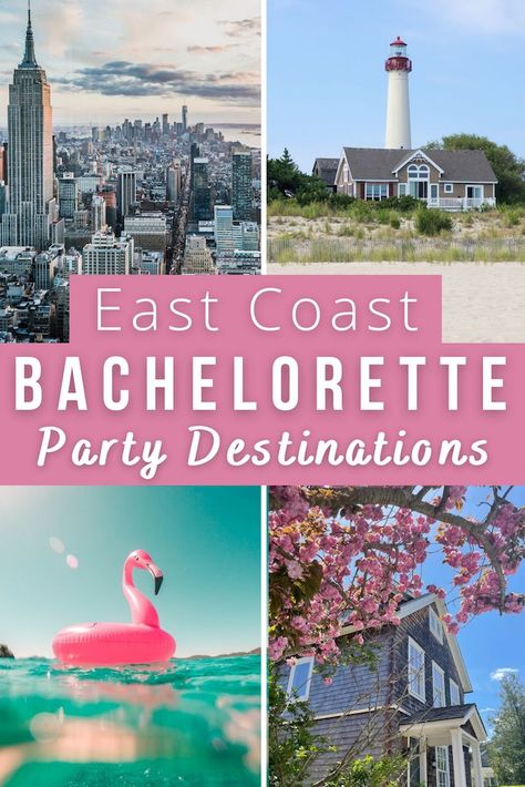 East Coast Bachelorette, Bachelorette Destination Ideas, Bachelorette Party Trip Ideas, Bachelorette Party Places, Free Bachelorette Party Games, Bachelor Party Destinations, Coast Bachelorette Party, Bachelorette Locations, Winery Bachelorette Party