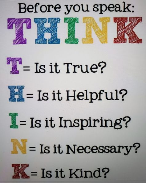 THINK Before You Speak | Isaiah 58 Ministries Before You Speak Think, Terrible Memes, Isaiah 58, Small Minded People, Small Minds Discuss People, Great Minds Discuss Ideas, Psych Nurse, Think Before You Speak, I Hate School