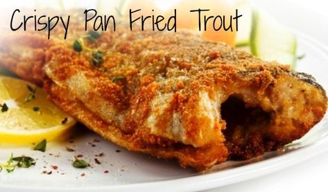 Pan Fry Trout Recipe, Whole Trout Recipes, Pan Fried Trout, Fried Trout, Walleye Recipes, Cooking Trout, Best Fish Recipes, Trout Recipes, Smoked Trout