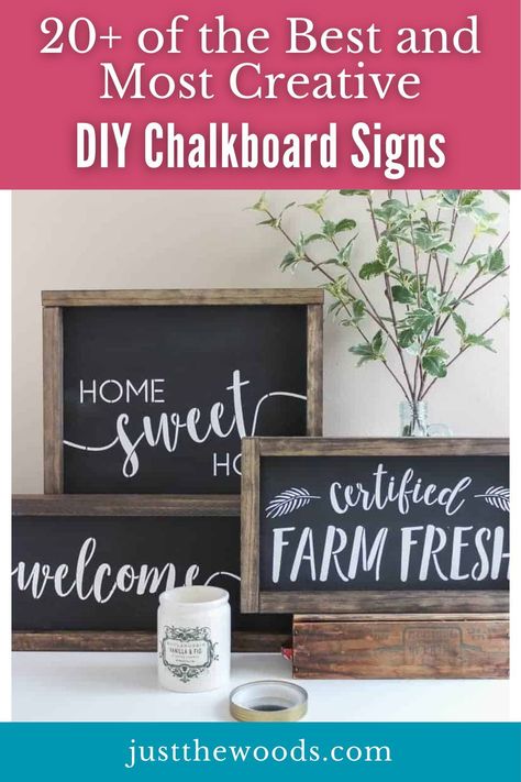 Chalkboard signs are one of the best DIY items you can keep in your home. They are so customizable and can help keep you organized. Who wouldn’t want that? In addition to chalkboard signs being super useful, they are also easy to make. Kitchen Chalkboard Sign, Hanging Chalkboard Sign, Small Chalkboard Signs, Diy Chalkboard Sign, Chalkboard Stand, Chalkboard Easel, Kids Chalkboard, Hanging Chalkboard, Small Chalkboard