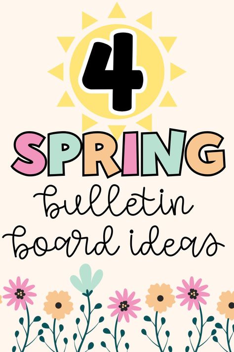 Looking for beautiful Spring Bulletin Board ideas that are affordable and easy to use? I’ve got four amazing options that can be downloaded, printed, and posted on your bulletin boards in no time at all! Check out these easy and beautiful Spring Bulletin Board ideas for preschool, elementary classes, Sunday School, or anywhere else that needs to bloom with beauty!   Spring Bulletin Board Ideas // Spring Classroom // April Classroom Ideas Bulletin Board Ideas Spring, Upper Elementary Classroom Setup, Board Ideas For Preschool, Bulletin Board Ideas For Preschool, Spring Bulletin Board Ideas, Inspirational Classroom Quotes, Classroom Setup Elementary, Inspirational Bulletin Boards, Ideas For The Classroom