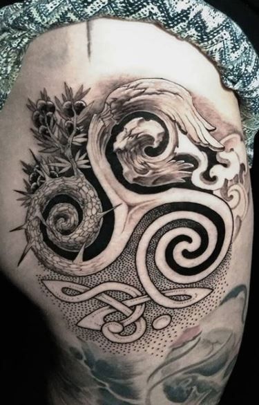 Celtic Knot Shoulder Tattoo, 3 Spiral Symbol, Modern Celtic Tattoo, Celtic Hip Tattoo, Celtic Knots Tattoos, Celtic Circle Tattoo, Celtic Neck Tattoo, Triskelion Tattoo Celtic, Pict Tattoos