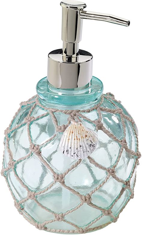 Amazon.com: Avanti Linens - Seaglass Soap Dispenser, Beach Inspired Bathroom Decor: Home & Kitchen Sea Bathroom, Lotion And Soap Dispensers, Resin Countertops, Counter Top Accessories, Kitchen Decor Themes, Resin Design, Bathroom Countertops, Bathroom Accessory Set, Lotion Dispenser