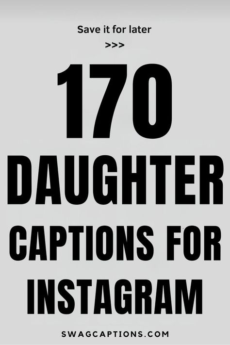 Looking for the perfect words to capture the special bond between you and your daughter? Discover heartwarming "Daughter Captions for Instagram" that will make your photos even more memorable. Whether it's a sweet moment or a playful snap, these captions will beautifully express the love and joy she brings to your life. Perfect for sharing those precious mother-daughter or father-daughter moments! Daughter Captions, Family Captions, I Miss My Daughter, Mother Daughter Bonding, Photo Caption, Captions For Instagram, Perfect Word, My Beautiful Daughter, Caption Quotes