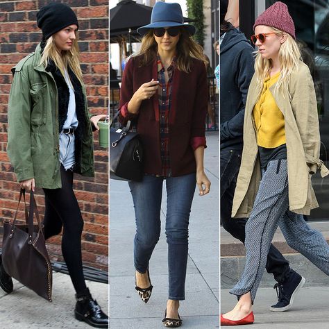 7 Ways to Make Your Winter Outfit All About the Hat Hat Outfit Fall, Pretty Winter Outfits, Celebrities Leather Jacket, Fall 2014 Fashion, Interesting Outfits, Outfits 2016, Slouch Beanie, Sienna Miller, Style Inspiration Winter