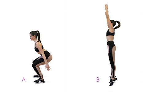 1. VERTICAL JUMP AND HOLD https://www.womenshealthmag.com/fitness/bodyweight-only-workout/slide/1 Good Workouts, Vertical Workout, Increase Vertical, Jump Workout, Jump Training, Vertical Jump, Training At Home, Training Exercises, High Jump