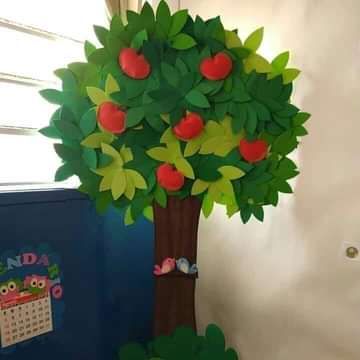 Kids Stage Design, Apple Tree Craft, Tree Props, Fairy Tale Crafts, Farm Theme Preschool, Baby Gender Reveal Party Decorations, Fun Worksheets For Kids, Diy Apple, Eco Decor