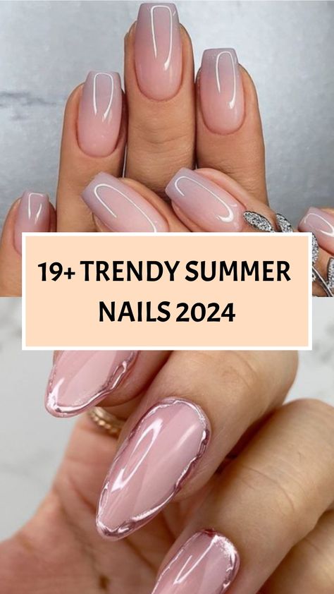 19+ Trendy Summer Nails 2024 Cut Dog Nails, Sophisticated Nails, Summer Nails 2024, Popular Nail Colors, Nails Collection, Classy Nail Art, Sunny Season, Elegant Nail Designs, Classy Nail Designs