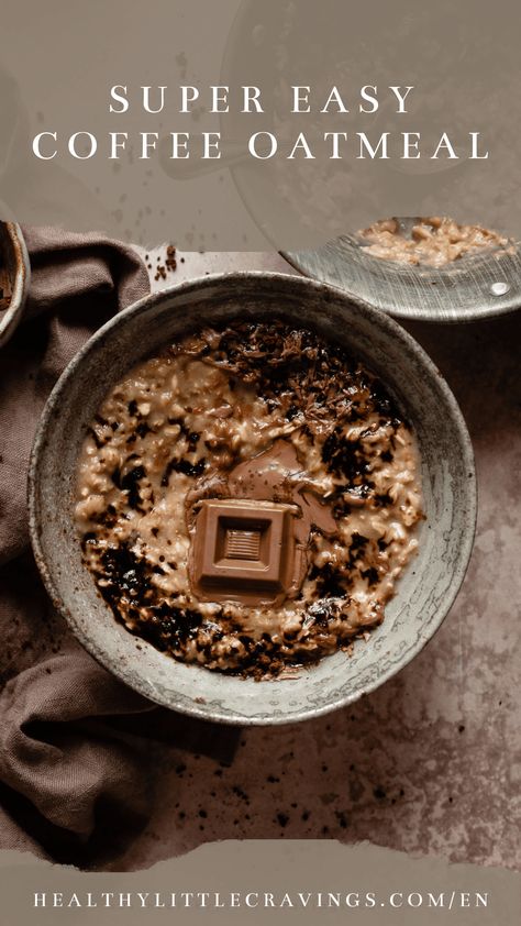 Coffee oatmeal with a twist: oatmeal with espresso and coconut milk! Coffee Oatmeal Recipes, Oatmeal Flavors Ideas, Espresso Oats, Healthy Oatmeal Recipes Overnight, Blended Oatmeal, Cinnamon Roll Oatmeal, Chai Oatmeal, Coffee Oats, Meals Planning