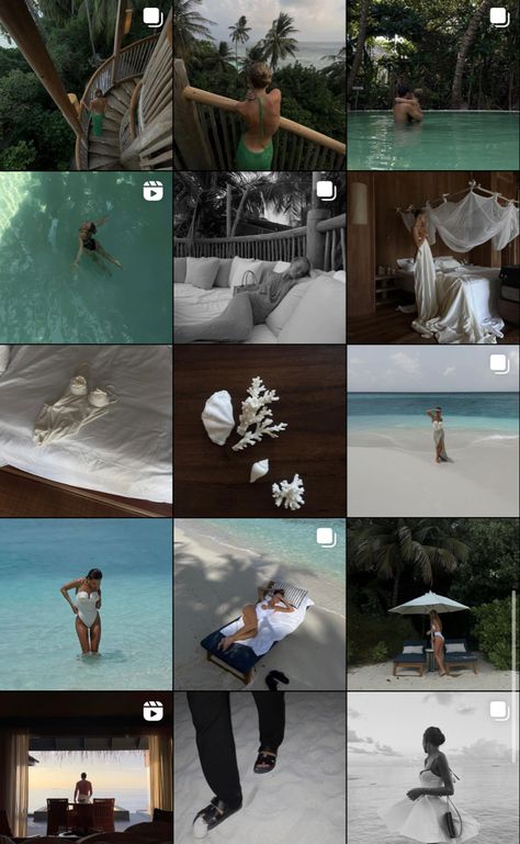 Tropical Instagram Feed, Visual Moodboard, 2024 Instagram, Summer Feed Instagram, Instagram Feed Goals, Ig Feed Ideas, Cohesive Instagram Feed, Lovely Good Morning Images, Instagram Branding Design